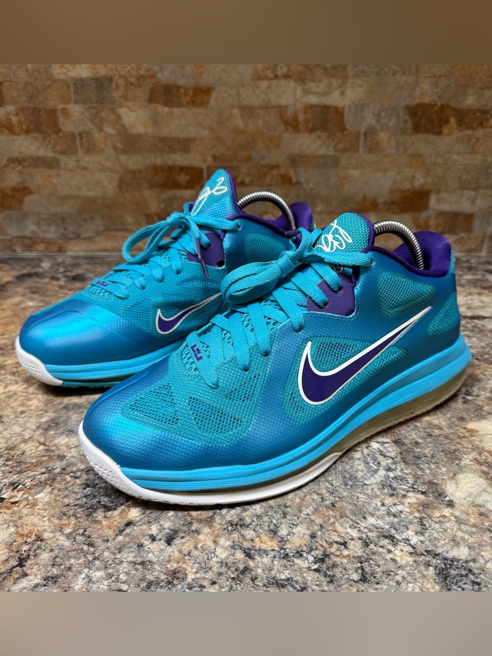 Nike LeBron 9 Low Summit Lake Hornets Size 9.5